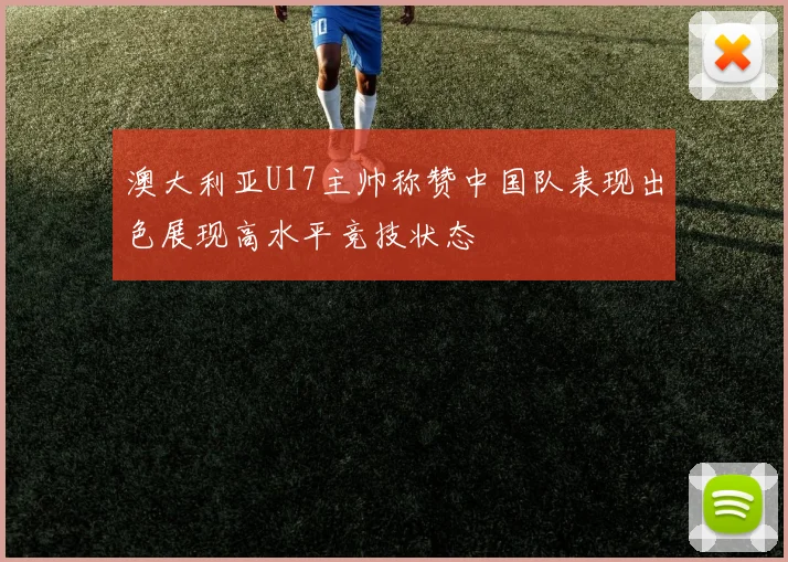 澳大利亚U17主帅称赞中国队表现出色展现高水平竞技状态